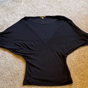 Bordeaux Black Batwing Sleeve Blouse